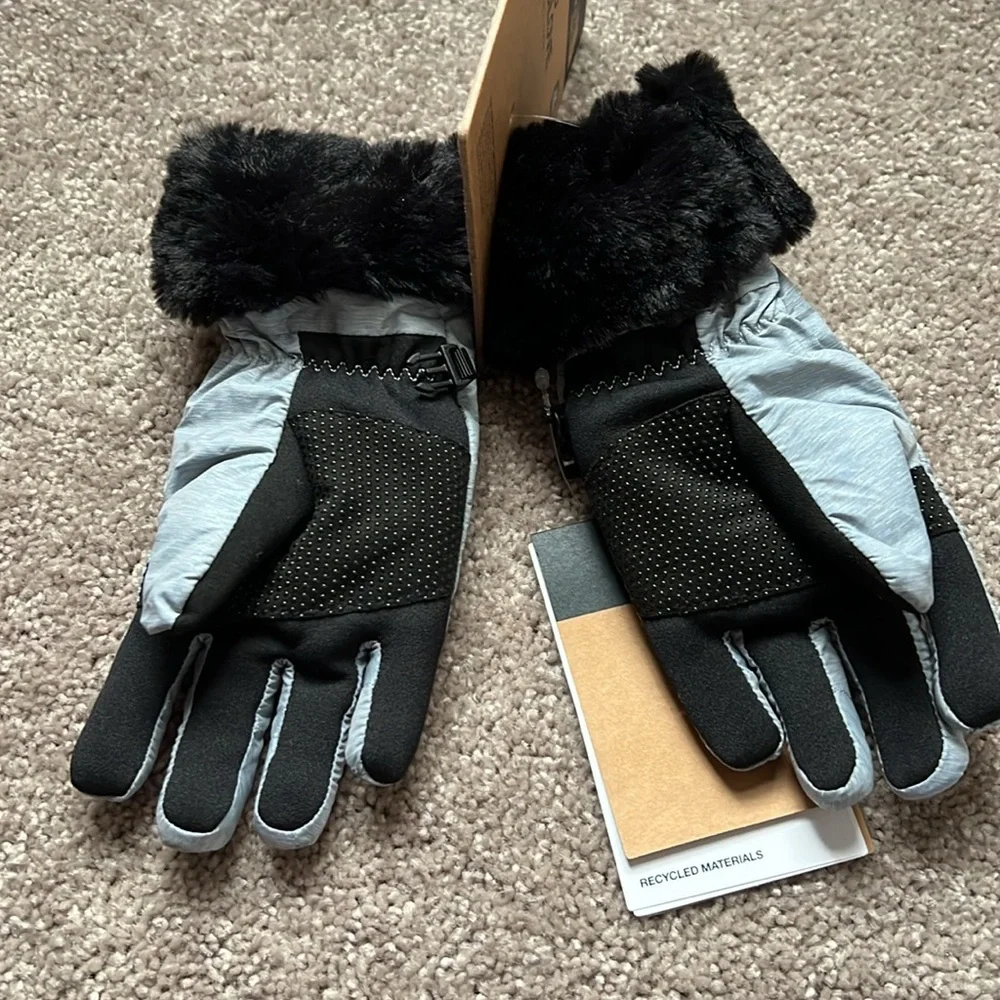 The North Face Kids Mittens - Gray and Black